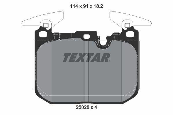 Sada brzdových platničiek kotúčovej brzdy TEXTAR 2502801