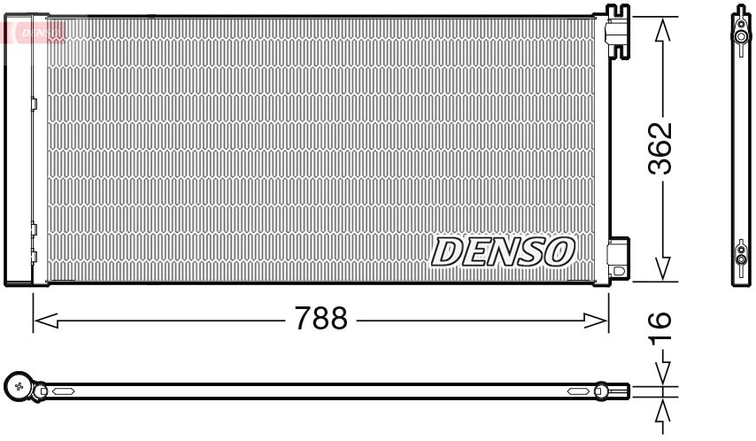 Kondenzátor klimatizácie DENSO DCN23042