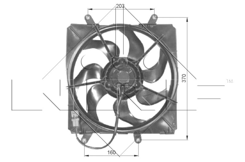 Ventilátor chladenia motora NRF 47054