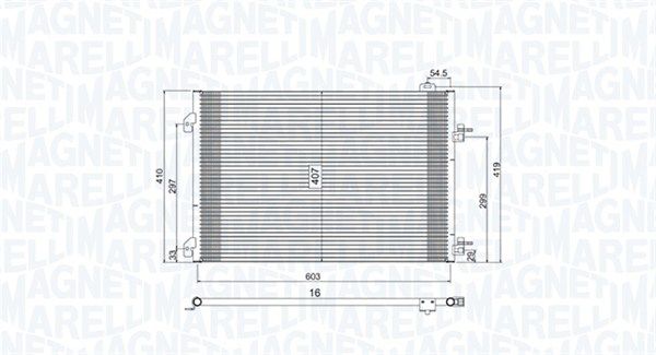 Skraplacz, klimatyzacja MAGNETI MARELLI 350203803000