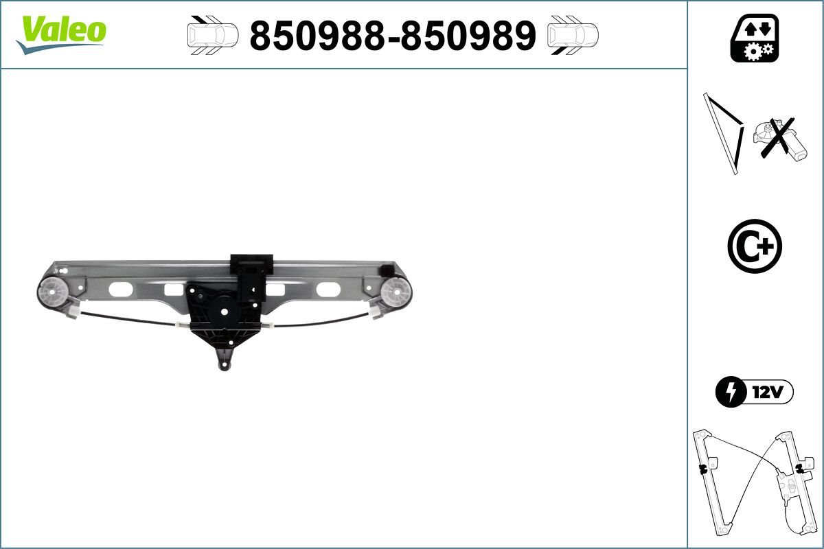 Mecanism actionare geam VALEO 850988