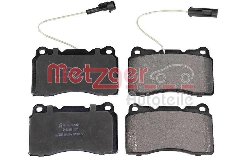 Zestaw klocków hamulcowych, hamulce tarczowe METZGER AUTOTEILE 1171000