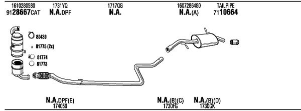 Układ wydechowy WALKER CIK033395A