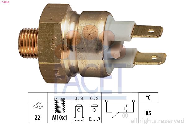 Contact thermique, voyant avertisseur de liquide de refroid.