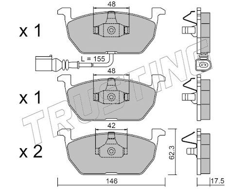 Piduriklotsi komplekt,ketaspidur