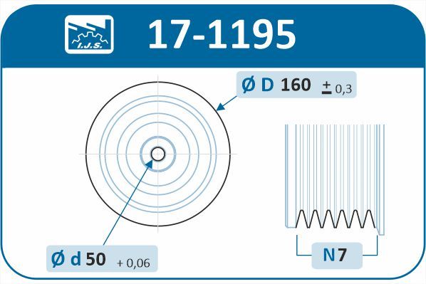 Levně Řemenice, klikový hřídel IJS GROUP 17-1195