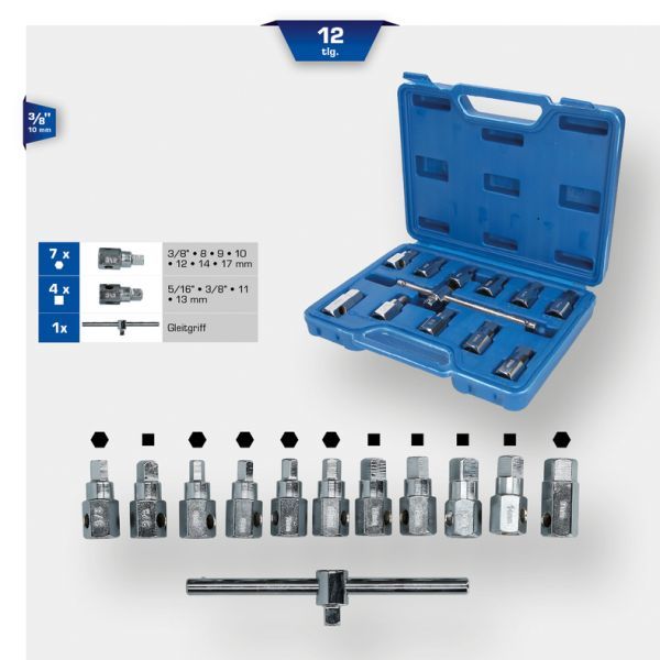 Set chei tubulare surub golire ulei BRILLIANT TOOLS BT711150