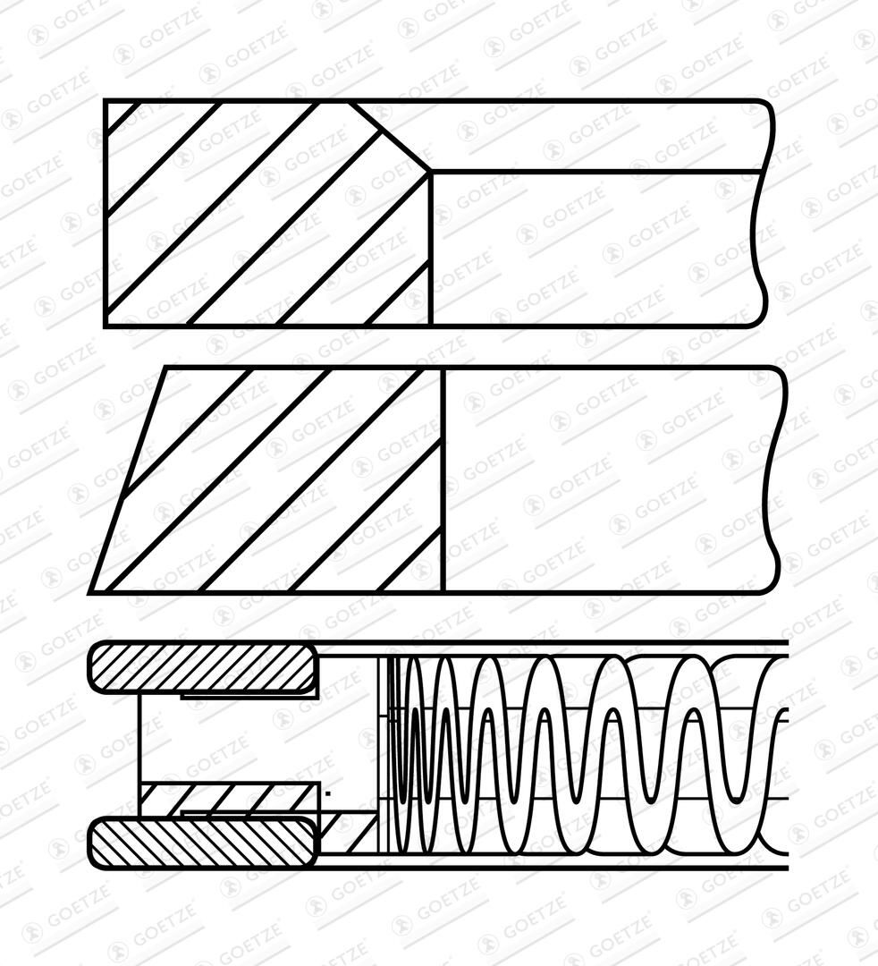 Set segmenti piston GOETZE ENGINE 08-785500-00