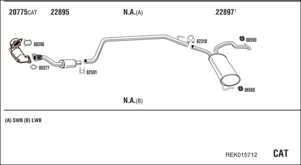 Układ wydechowy WALKER REK015712