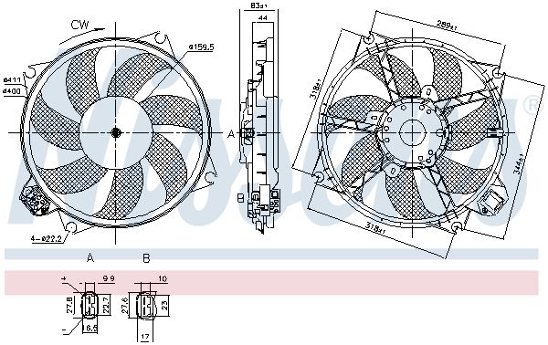 Ventilateur, refroidissement du moteur