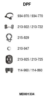 Filtr sadzy / filtr cząstek stałych, układ wydechowy FA1 MD001334