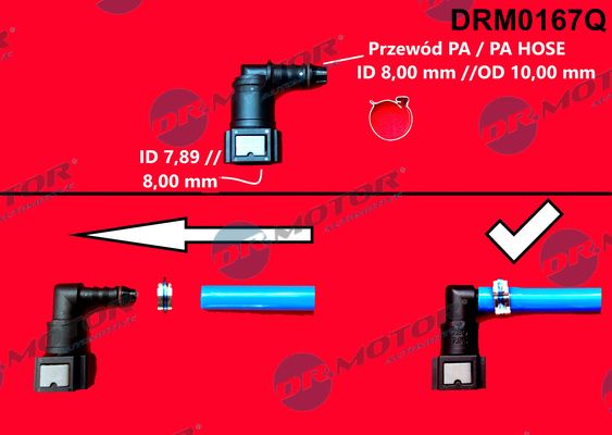 Slangkoppeling, brandstofslang Dr.Motor Automotive DRM0167Q