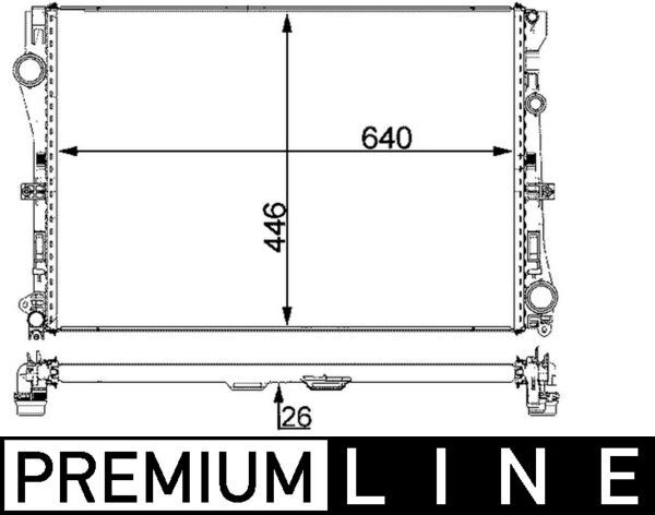 Chłodnica, układ chłodzenia silnika MAHLE CR 2101 000P