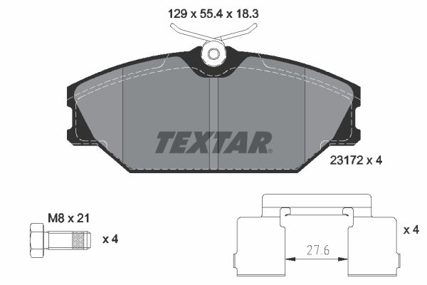 Sada brzdových platničiek kotúčovej brzdy TEXTAR 2317203