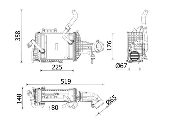 Kompressoriõhu radiaator