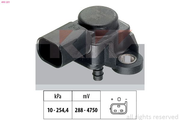 Czujnik ciśnienia powietrza, adaptacja wysokościowa KW 493 231