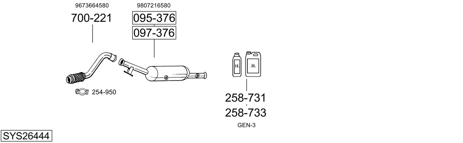 Układ wydechowy BOSAL SYS26444