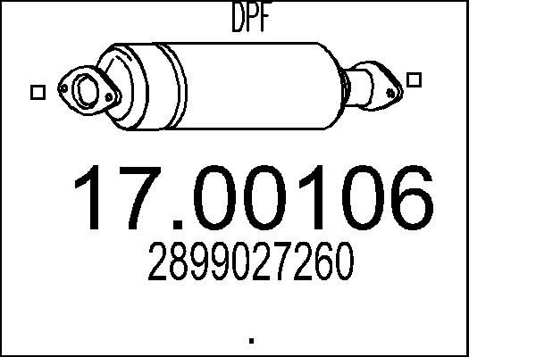 Filtr sadzy / filtr cząstek stałych, układ wydechowy MTS 2899027260