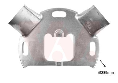 Panel rozbryzgiwujący, tarcza hamulcowa VAN WEZEL 2812371