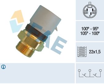 Teplotný spínač ventilátora chladenia FAE 38360