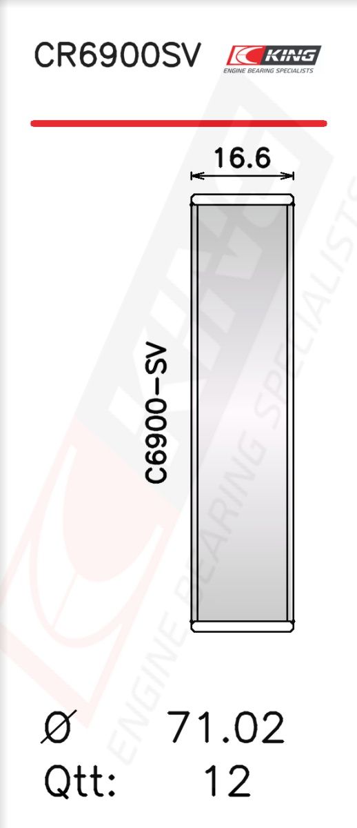 Cuzinet bielă KING CR6900SV0.25