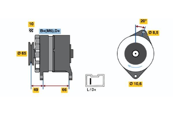 Alternator BOSCH 0 986 033 980