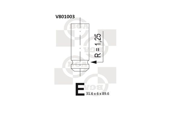 Supapa admisie BGA V801003