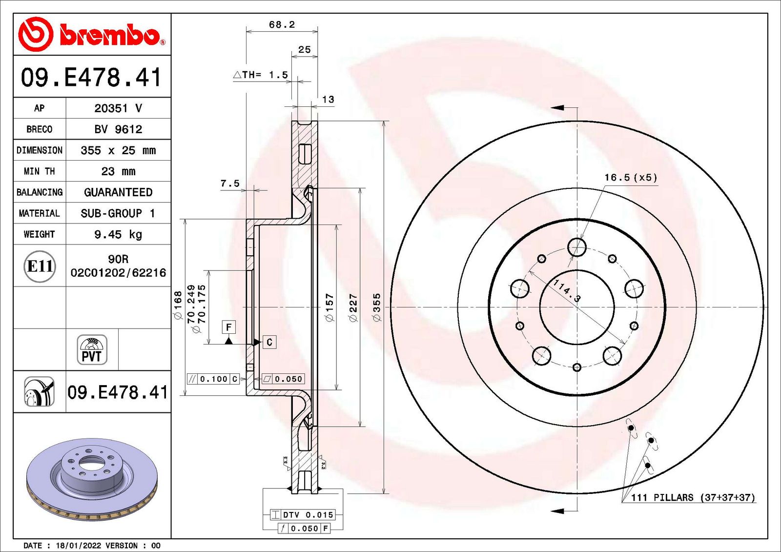 Tarcza hamulcowa AP 20351 V