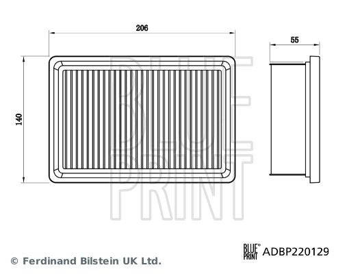 Filtr powietrza BLUE PRINT ADBP220129