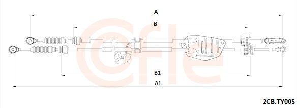 cablu,transmisie manuala COFLE 2CB.TY005
