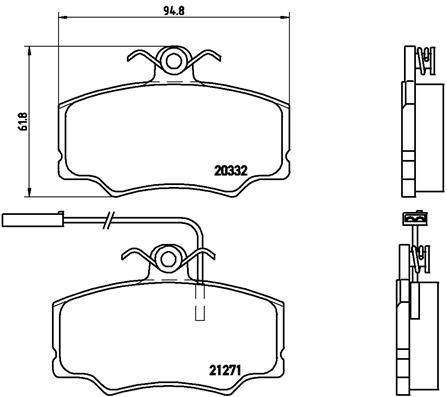 Zestaw klocków hamulcowych, hamulce tarczowe BREMBO P 23 048