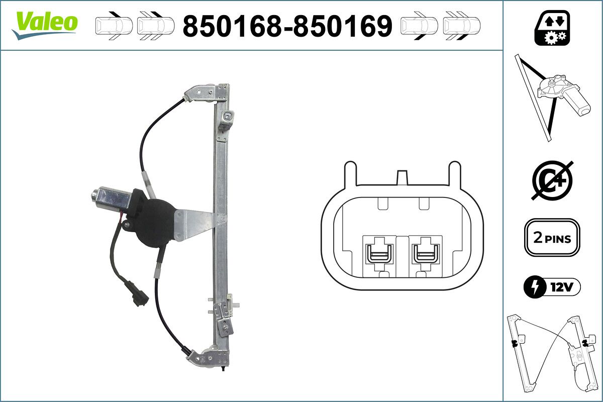 Mecanism actionare geam VALEO 850168