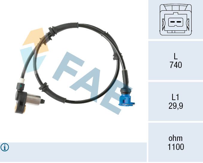 Snímač počtu otáčok kolesa FAE 78563