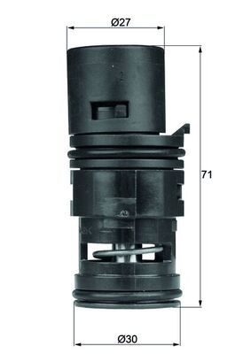 Termostat chladenia oleja MAHLE TO 7 80