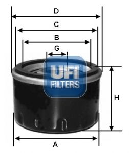 Olejový filter UFI 23.278.00