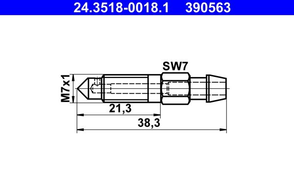 Odvzdušňovací šroub / ventil ATE 24.3518-0018.1