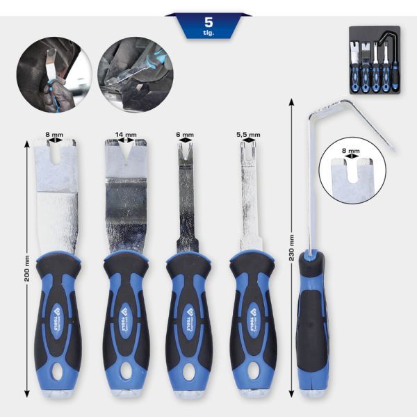 Scula demontare, clipsuri sustinere caroserie KS TOOLS BT511080