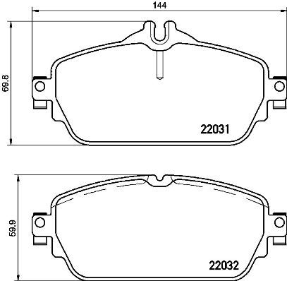 Zestaw klocków hamulcowych, hamulce tarczowe BREMBO P 50 118