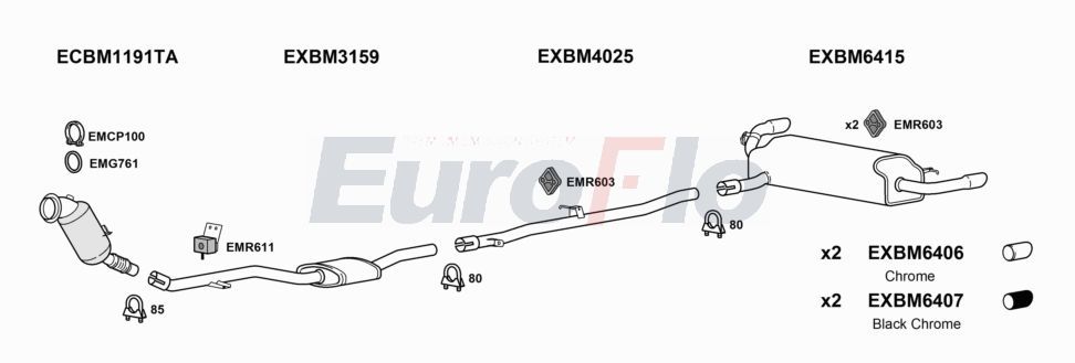 Układ wydechowy EUROFLO BM530203001B