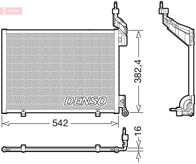 Kondenzátor, klimatizace DENSO DCN10048