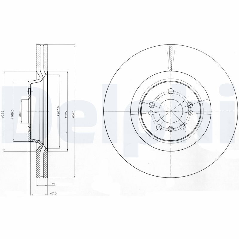 Tarcza hamulcowa DELPHI BG9060
