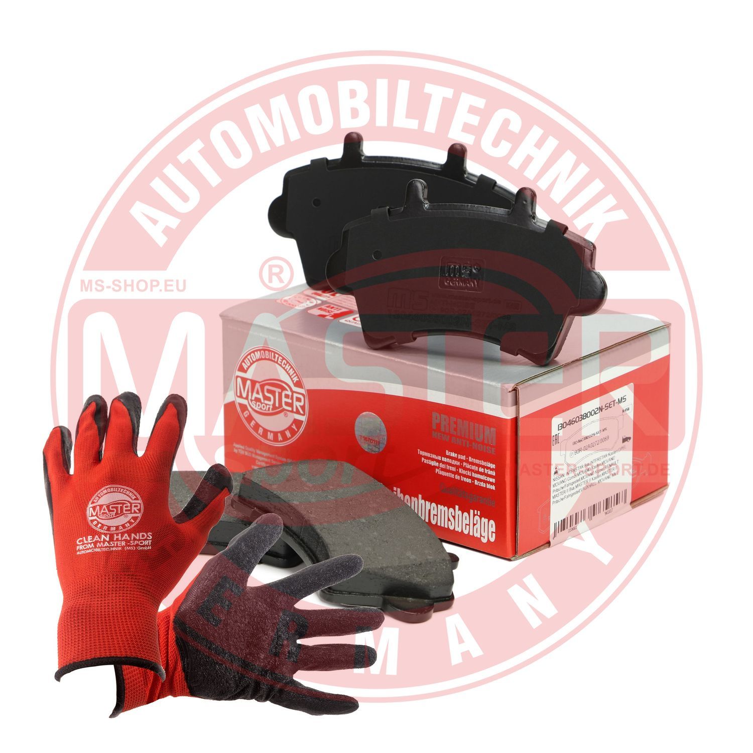 Zestaw klocków hamulcowych, hamulce tarczowe MASTER-SPORT GERMANY 13046038002N-SET-MSP