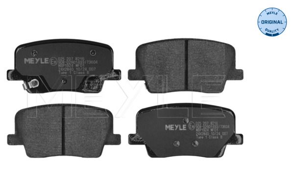 set placute frana,frana disc MEYLE 025 207 8216