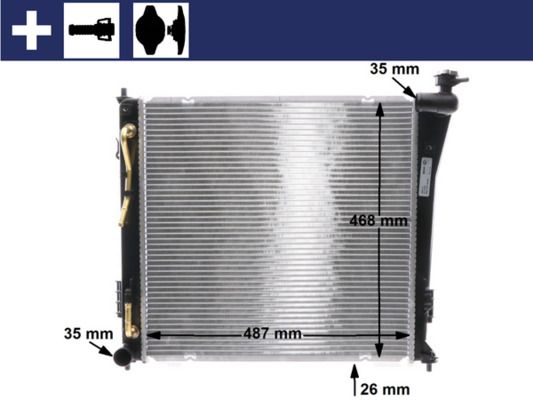 Chladič, chlazení motoru MAHLE CR 847 000S