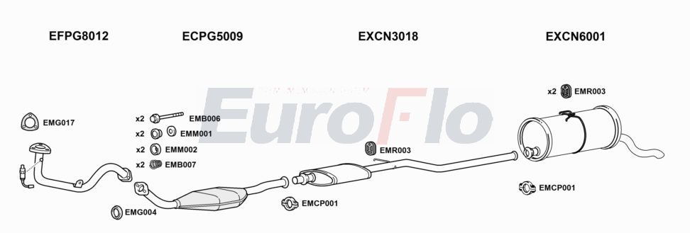 Układ wydechowy EUROFLO CNBERM146001A00