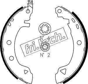 Zestaw szczęk hamulcowych FRI.TECH. 1088.218