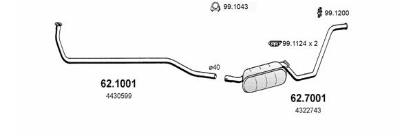 Układ wydechowy ASSO ART2736