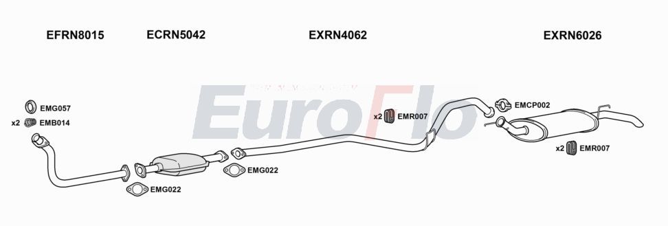 Układ wydechowy EUROFLO RNEXT19D7001B