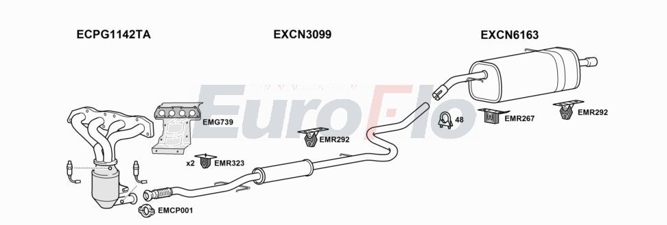 Układ wydechowy EUROFLO CNDS3165001A00
