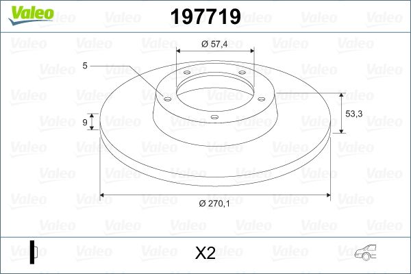 Brzdový kotúč VALEO 197719